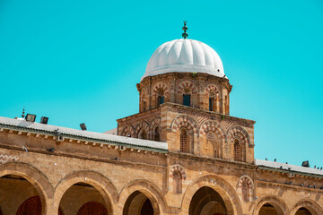 Zitouna Mosque, Located in the heart of Tunis' medina, this important mosque was founded in 734 and built on a site once occupied by a church. It was totally rebuilt in the 9th century and restored