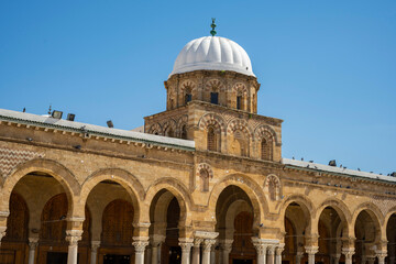 Zitouna Mosque, Located in the heart of Tunis' medina, this important mosque was founded in 734 and built on a site once occupied by a church. It was totally rebuilt in the 9th century and restored