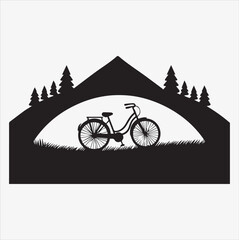 t-shirt design bicycle silhouette art illustration © Faysal Design House