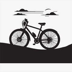 t-shirt design bicycle silhouette art illustration © Faysal Design House