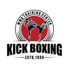Kick Boxing and Mixed Martial arts Logo Vector