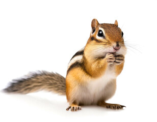 Obraz premium Streifenhörnchen isoliert auf weißen Hintergrund, Freisteller