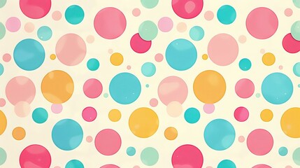 Imagine a polka dot pattern with varying sizes of dots in pastel colors for a playful look.