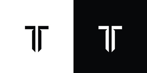 modern and strong  letter T initials logo design