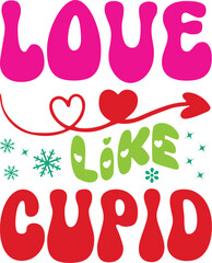 Retro Valentine svg design cut files