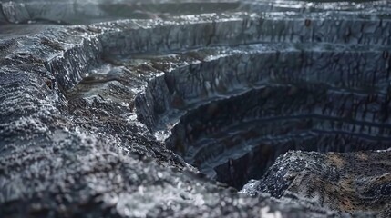 An animated sequence showing how heat and pressure turn solid coal into gas through underground gasification