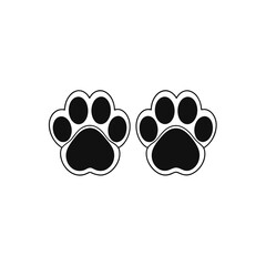 beautiful graphics black traces of two pet paws