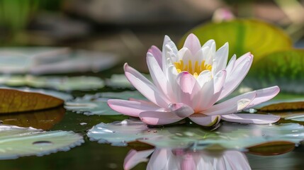 Fully bloomed water lily