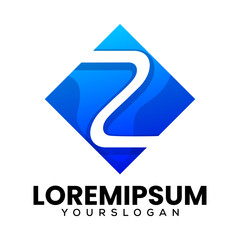 Letter z initials creative logo design