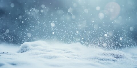 Fototapeta premium A close-up shot of snow-covered ground with intricate details and patterns