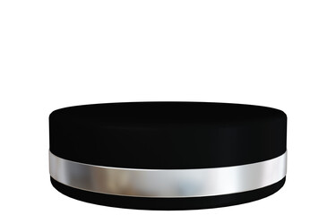 3d silver black stage podium.