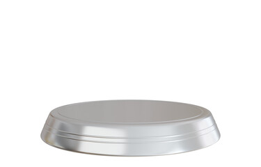 3d silver stage podium.