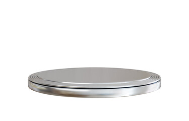 3d silver stage podium.