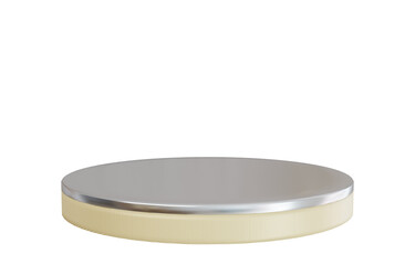 3d silver wooden stage podium.