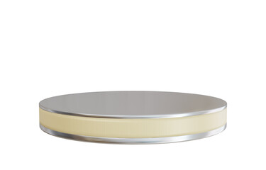 3d silver wooden stage podium.