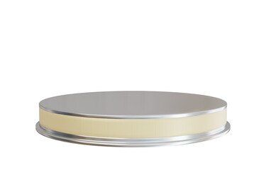 3d silver wooden stage podium.