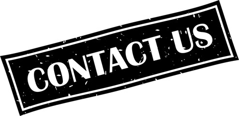 Fototapeta premium Contact us black square grunge stamp