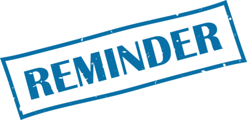 Reminder square grunge stamp