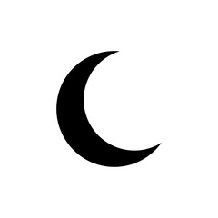 Obraz premium Crescent moon icon with simple and modern design 