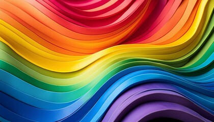 Abstract LGBT pride month background. LGBTQ pride rainbow flag colors background. Pride community. Rainbow colors shapes and waves