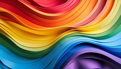 Abstract LGBT pride month background. LGBTQ pride rainbow flag colors background. Pride community. Rainbow colors shapes and waves