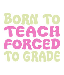 Retro, Teacher  Craft Design. T-shirt Design. Illustration