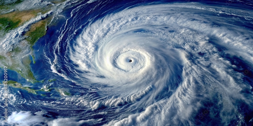 Canvas Prints Radar satellite view of a powerful hurricane , weather, satellite, radar, storm - Canvas Prints