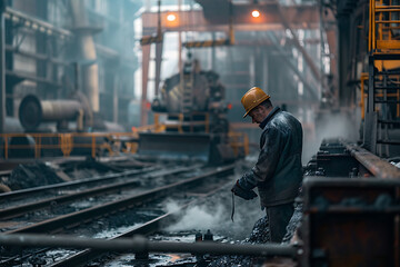 Various industry sectors with dedicated workers, showcasing diverse environments from factories to construction sites and technology hubs.