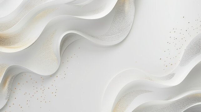 Produce an elegant and modern invitation template with abstract white shapes for weddings or upscale events.