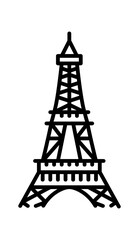 Fototapeta premium Eiffel Tower, Paris landmark icon. Suitable use for travel, holiday, app, website, infographic and more.