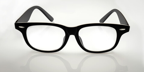A pair of glasses on a white background