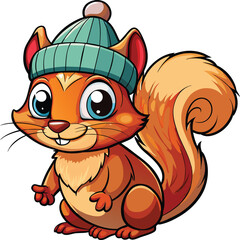 Squirrel vector illustration. Squirrel animal illustration on white background