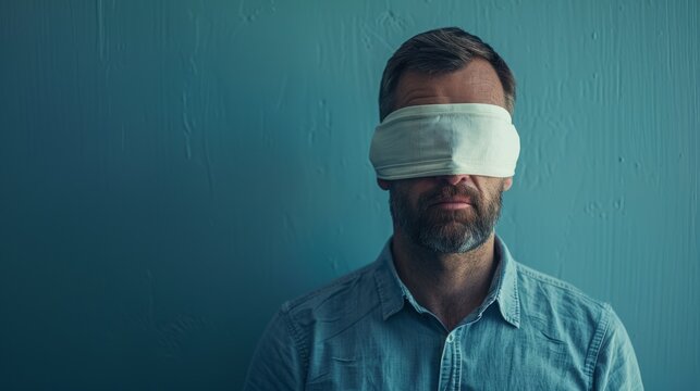 The Man with Blindfold - Powered by Adobe