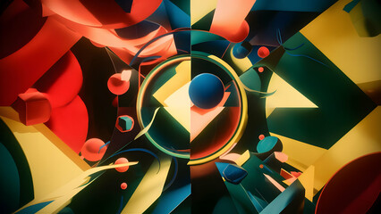 Hypnotic abstract flow colors shapes photo integration