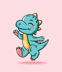 happy green dragon, mascot