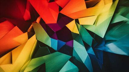 Textured abstract tapestry vibrant palette geometric interplay