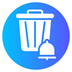 trash bin gradient icon