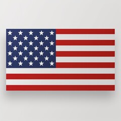 Naklejka premium American Flag with minimalistic stars and stripes isolated on transparent, flat vector, simple, minimalistic, clipart, vector, resolution, tshirt, template