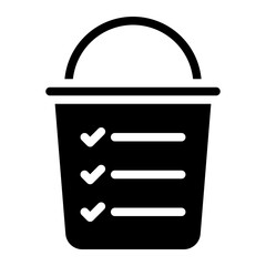 bucket list glyph icon © afif