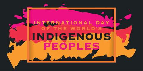 Indigenous Peoples Day. Holiday concept. Template for background, banner, card, poster with text inscription. Vector EPS10 illustration
