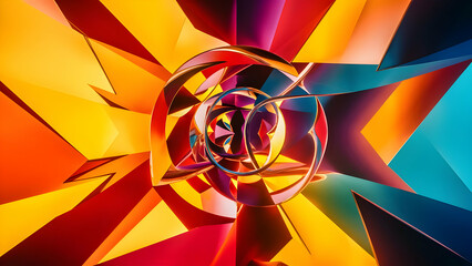 Ethereal abstract dreamscape vibrant hues shapes photo whispers