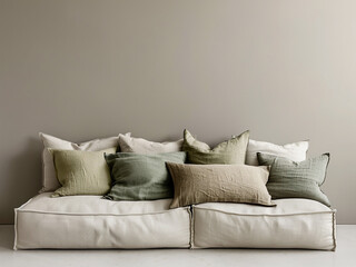 Plush pillows enhance comfort in the relaxation area