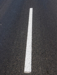 details of road markings on the road for traffic control