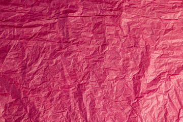 beautiful crumpled pink wrapping paper