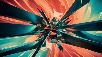 Mosaic Abstract Tapestry Vibrant Chunk Photo Fragments