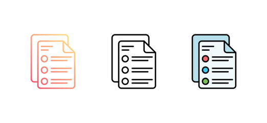 Assignment icon design with white background stock illustration