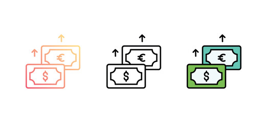 Exchange icon design with white background stock illustration
