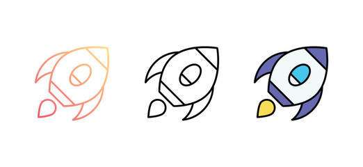 Startup icon design with white background stock illustration