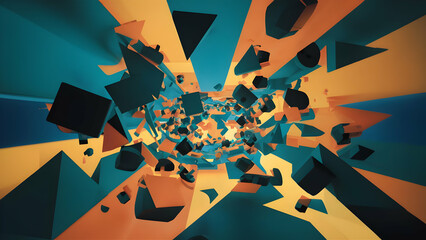 Cinematic Abstract Dreamscape Colors Evoke Shapes Flow