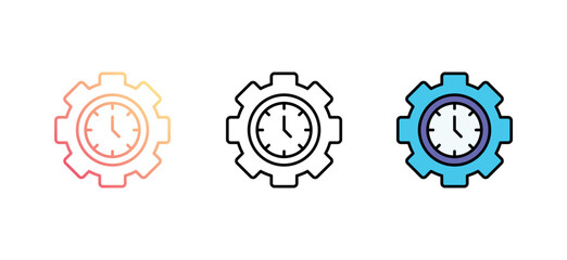 Time Management icon design with white background stock illustration